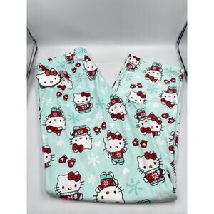 Hello Kitty Sz Medium Christmas Snowflakes Pajama Pants NEW W/ Tags